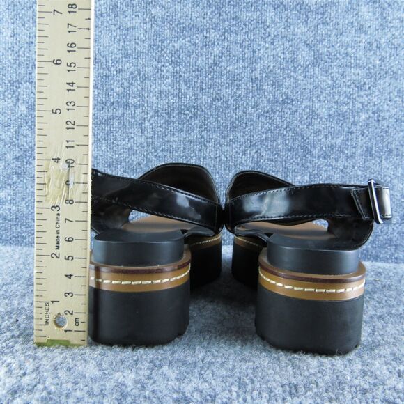 Zara Women Strappy Sandal Shoes Black Synthetic Size 36 Medium - Picture 5 of 10